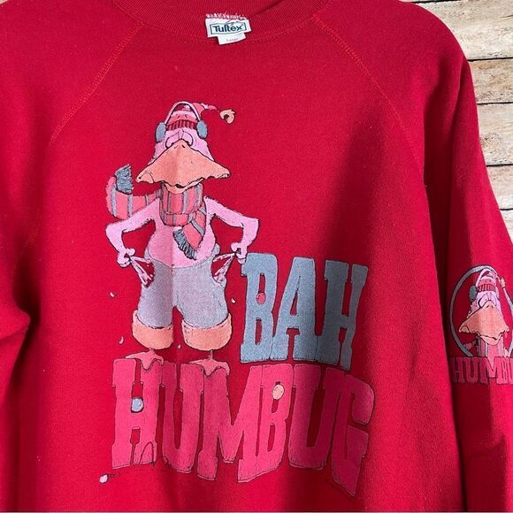 Tultex Bah Humbug 1988 Sweatshirt sz Large - Picture 2 of 6